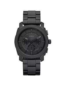 Men's Machine Chronograph Stainless Steel Black Dial Watch