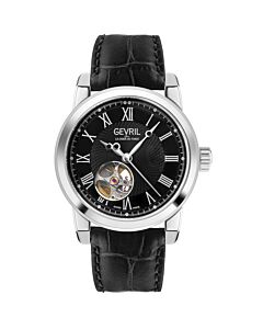 Men's Madison Leather Black (Open Heart) Dial Watch