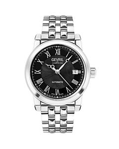 Men's Madison Stainless Steel Black Dial Watch