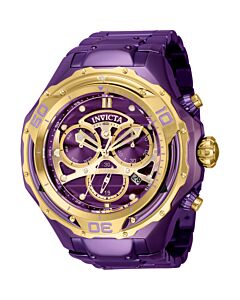 Men's Mammoth Chronograph Stainless Steel Purple Dial Watch