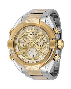 Men's Mammoth Chronograph Stainless Steel Steel and Gold Dial Watch