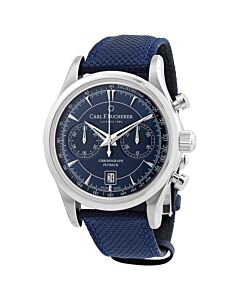 Men's Manero Flyback Chronograph Fabric Blue Dial Watch