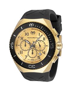 Men's Manta Chronograph Silicone Gold Dial Watch