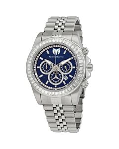 Men's Manta Chronograph Stainless Steel Blue Dial Watch