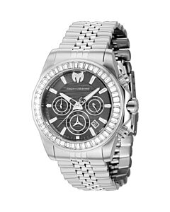 Men's Manta Chronograph Stainless Steel Charcoal Dial Watch