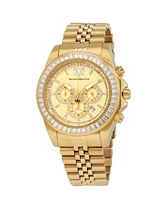 Men's Manta Chronograph Stainless Steel Gold Dial Watch