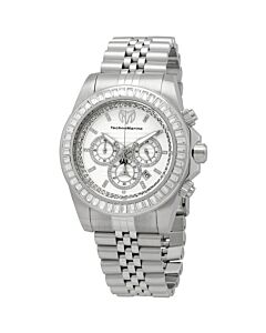 Men's Manta Chronograph Stainless Steel White Dial Watch