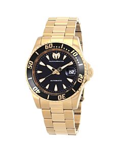Men's Manta Sea Stainless Steel Black Dial Watch