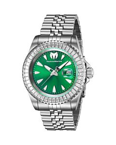 Men's Manta Stainless Steel Green Dial Watch