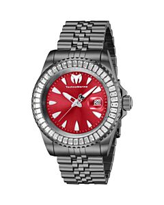 Men's Manta Stainless Steel Red Dial Watch