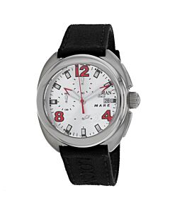 Men's Mare Leather Silver-tone Dial Watch
