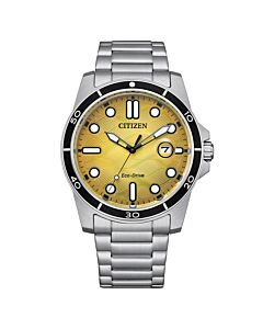Men's Marine 1810 Stainless Steel Yellow Dial Watch