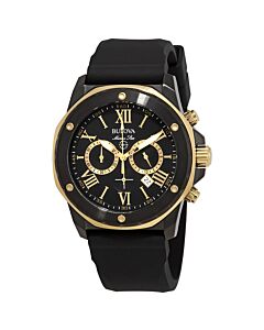 Men's Marine Star Chronograph Rubber Black Dial Watch