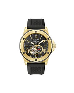Men's Marine Star Rubber Black Dial Watch