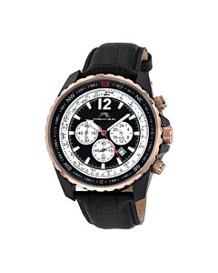 Men's Martin Chronograph Genuine Leather Black Dial Watch