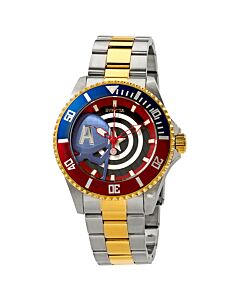 Men's Marvel Captain America Stainless Steel Red (Captain America) Dial Watch