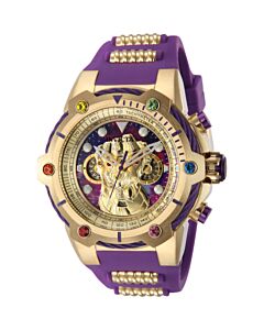 Men's Marvel Chronograph Silicone Purple Dial Watch