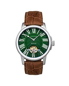 Men's Marylebone Leather Green Dial Watch