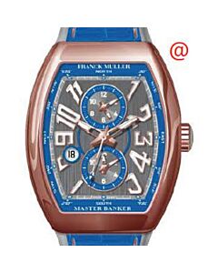 Men's Master Banker Chronograph Alligator Blue Dial Watch
