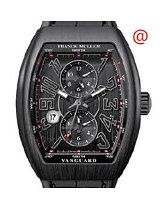 Men's Master Banker Chronograph Leather Black Dial Watch