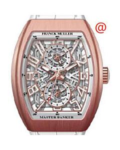 Men's Master Banker Chronograph Leather Transparent Dial Watch