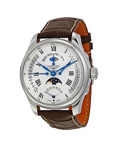 Men's Master Collection Alligator Leather Silver Barleycorn textured Dial