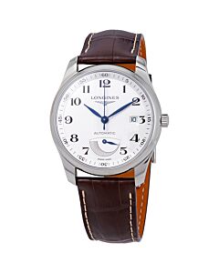 Men's Master Collection Leather Silver Dial