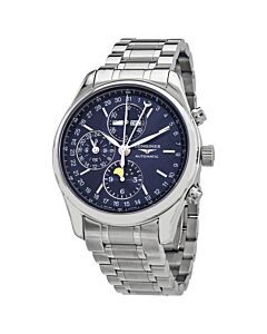 Men's Master Collection Chronograph Stainless Steel Sunray Blue Dial Watch