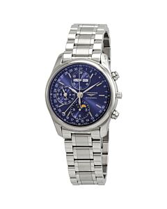 Men's Master Collection Complete Calendar Chronograph Stainless Steel Blue Dial Watch