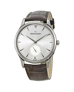 Men's Master Grand Ultra Thin Alligator Leather Silver Dial