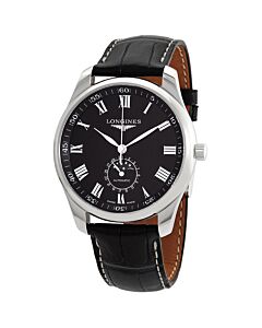Men's Master Leather Black Dial Watch