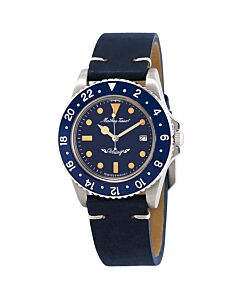 Men's Rolly Vintage Leather Blue Dial