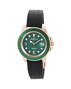 Men's Mathy Design Silicone Green Dial Watch