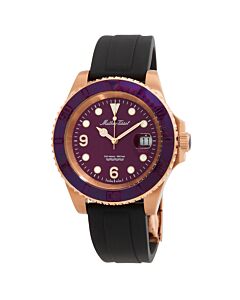 Men's Mathy Design Silicone Purple Dial Watch