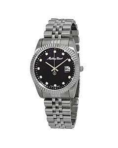 Men's Mathy II Stainless Steel Black Dial Watch