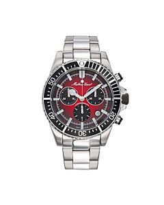 Men's Mathy Strike Chronograph Stainless Steel Red Dial Watch