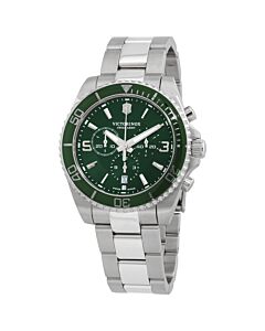 Men's Maverick Stainless Steel Green Dial Watch