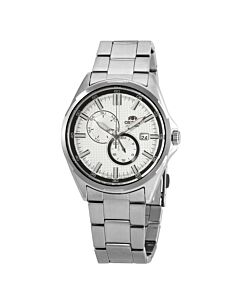 Men's Mechanical Stainless Steel White Dial Watch