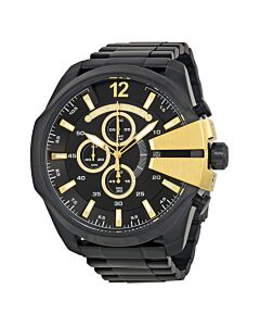 Mens-Mega-Chief-Chronograph-Stainless-Steel-Black-Dial