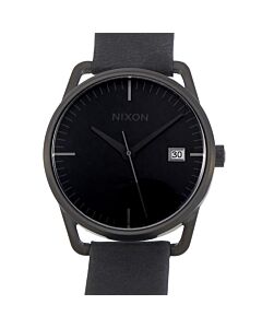 Men's Mellor Automatic Leather Black Dial Watch