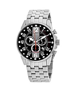 Men's Messina Chronograph Stainless Steel Black Dial Watch