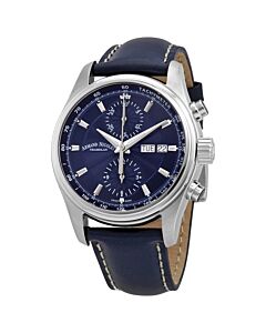 Men's MH2 Chronograph Leather Blue Dial Watch