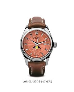 Men's Mh2 Leather Orange Dial Watch