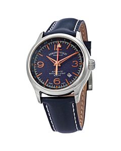 Men's MHA Leather Blue Dial Watch
