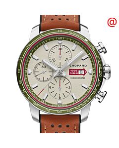 Men's Mille Miglia GTS Chronograph Leather White Dial Watch