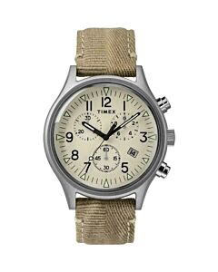 Men's MK1 Chronograph Fabric Beige Dial Watch