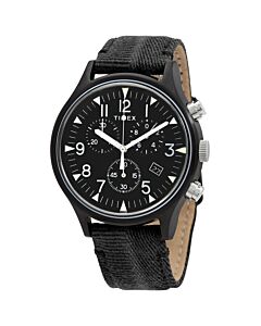 Men's MK1 Chronograph Fabric Black Dial Watch