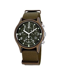 Men's MK1 Chronograph Fabric Green Dial Watch