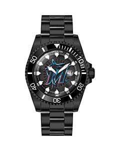 Men's MLB Stainless Steel Black Dial Watch