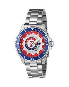 Men's MLB Stainless Steel Red and Silver and White and Blue Dial Watch